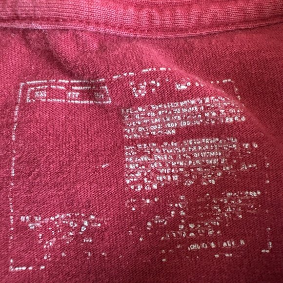 Vintage Nike T‎ Shirt Embroidered Swoosh Check Maroon Red Men’s Size 2XL XXL VTG - Picture 3 of 7